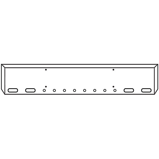 18 Inch Chrome Texas Mitered End Bumper With 4 Oval And 8 - 2 Inch Round Light Holes