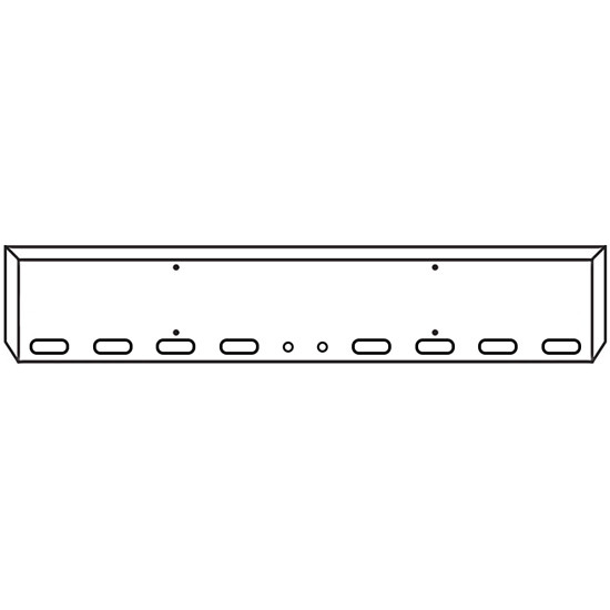 18 Inch Chrome Texas Boxed End Bumper With 8 Oval And 2 - 2 Inch Light Holes For Western Star 4700Sf