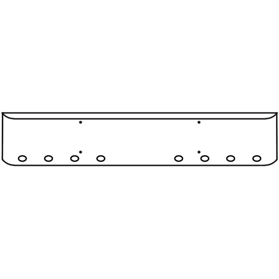 20 Inch Chrome Steel Texas Square Bumper With Mounting Holes Only 8 M3 Or P3 Light Holes For Western Star 4700Sf 2013 And Newer