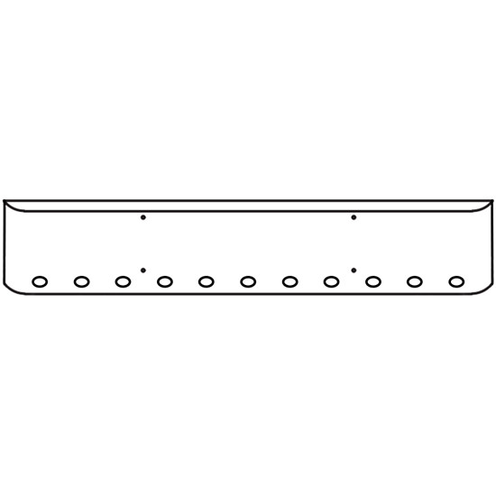 20 Inch Chrome Steel Texas Square Bumper With Mounting Holes Only 11 M3 Or P3 Light Holes For Western Star 4700Sf 2013 And Newer