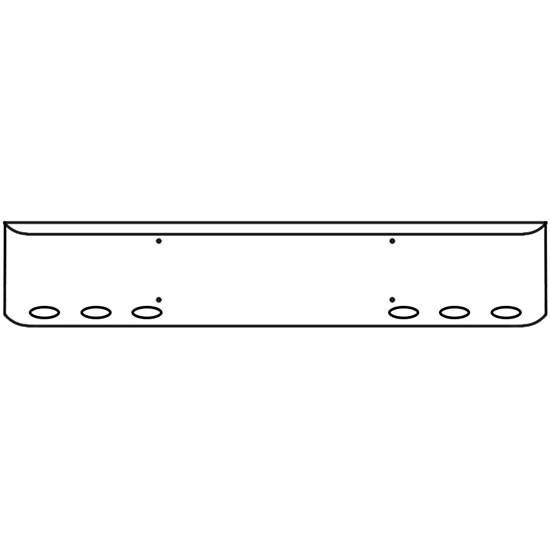 22 Inch Chrome Steel Texas Square Bumper With Mounting Holes Only 6 M1 Millennium Light Holes For Western Star 4700Sf 2013 And Newer