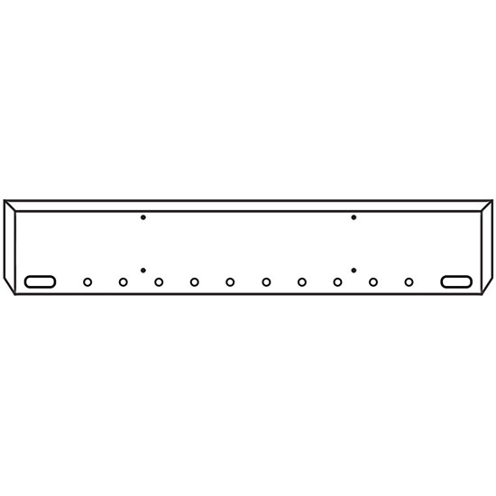22 Inch Chrome Texas Boxed End Bumper With 2 Oval And 10 - 2 Inch Light Holes For Western Star 4700Sf
