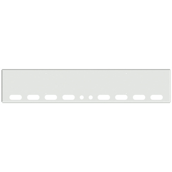 20 Inch Chrome American Eagle Boxed End Bumper With 8 Oval, 2 Round 2 Inch Light Holes In Face And 1 Round 2 Inch Light Hole Each End For Western Star 4700Sf