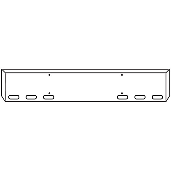 22 Inch Chrome Texas Boxed End Bumper With 6 Oval Light Holes For Western Star 4700Sf