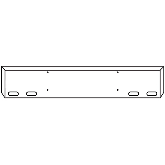 18 Inch Chrome Boxed American Eagle Bumper With 4 Oval Light Holes For Western Star 4700Sf