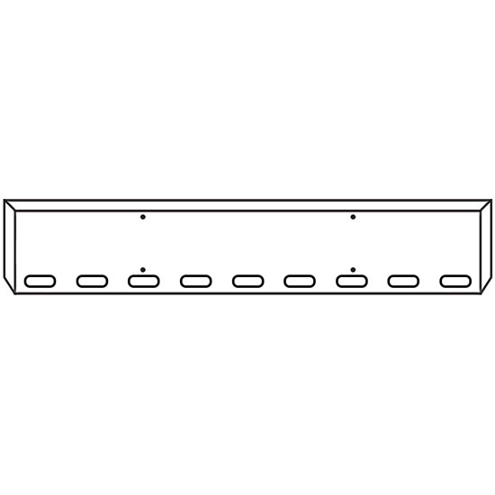 20 Inch Chrome Boxed American Eagle Bumper With 9 Oval Light Holes For Western Star 4700Sf