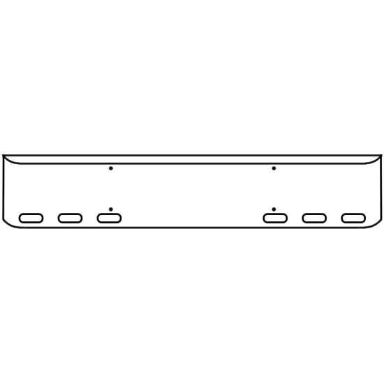 18 Inch Chrome Rolled American Eagle Bumper With 6 Oval Light Holes