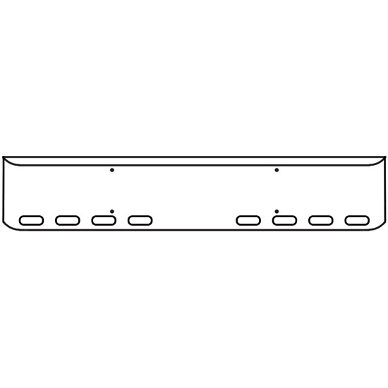 22 Inch Chrome Rolled American Eagle Bumper With 8 Oval Light Holes