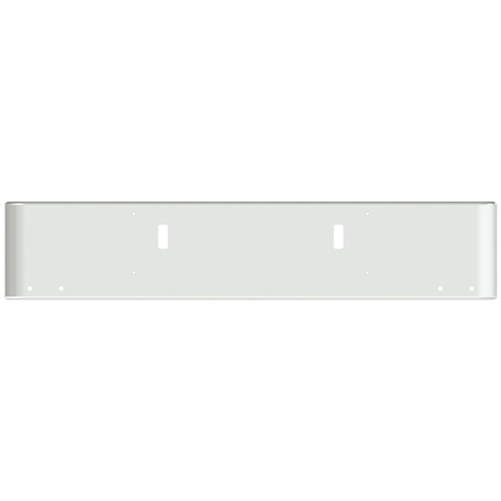 18 Inch Chrome Steel Texas Square Rolled End Bumper With Mounting And Tow/Hitch Holes 4 - 3/4 Inch Light Holes For Western Star 4700Sf 2013 And Newer