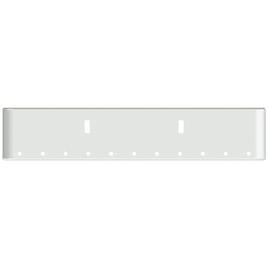 18 Inch Chrome Steel Texas Square Rolled End Bumper With Mounting And Tow/Hitch Holes 11 M1 Millennium Light Holes For Western Star 4700Sf 2013 And Newer