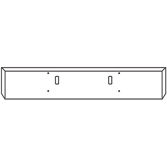 20 Inch Chrome Texas Mitered End Bumper With Tow Holes