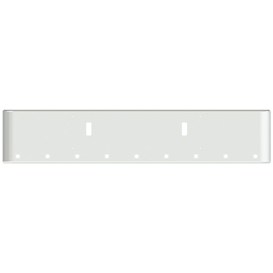 18 Inch Chrome Steel Texas Square Rolled End Bumper With Mounting And Tow/Hitch Holes 9 M3 Or P3 Light Holes For Western Star 4700Sf 2013 And Newer