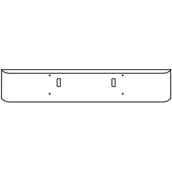 20 Inch Chrome Texas Rolled End Bumper With Tow Holes For Western Star 4700Sf