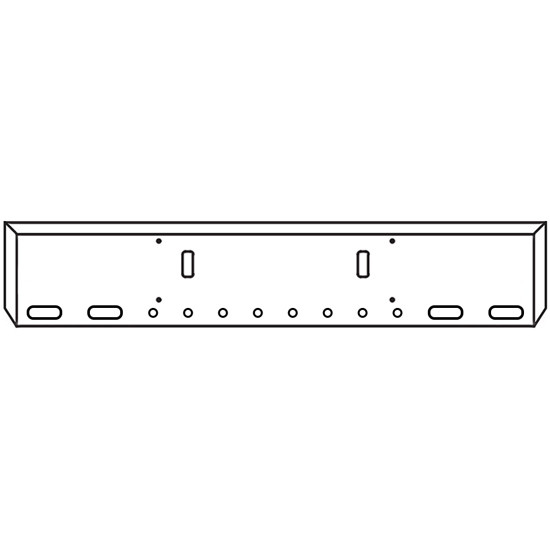 20 Inch Chrome Texas Boxed End Bumper With Tow, 4 Oval And 8 - 2 Inch Light Holes For Western Star 4700Sf