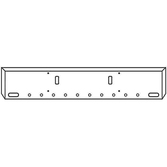 22 Inch Chrome Texas Boxed End Bumper With Tow, 2 Oval And 10 - 2 Inch Light Holes For Western Star 4700Sf