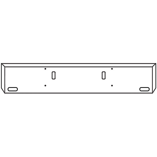 18 Inch Chrome Boxed American Eagle Bumper With Tow, 2 Oval Light Holes For Western Star 4700Sf
