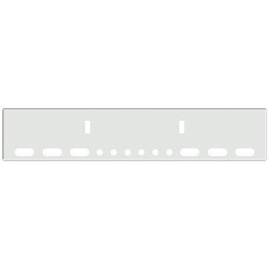 22 Inch Chrome American Eagle Boxed End Bumper With Tow, 6 Oval, 6 Round 2 Inch Light Holes In Face And 1 Round 2 Inch Light Hole Each End For Western Star 4700Sf