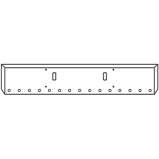 22 Inch Chrome Texas Boxed End Bumper With Tow, 15 - 2 Inch Light Holes For Western Star 4700Sf