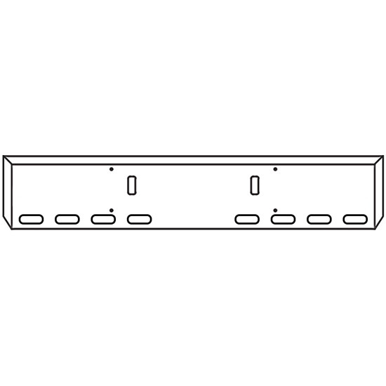18 Inch Chrome Boxed American Eagle Bumper With Tow, 8 Oval Light Holes For Western Star 4700Sf