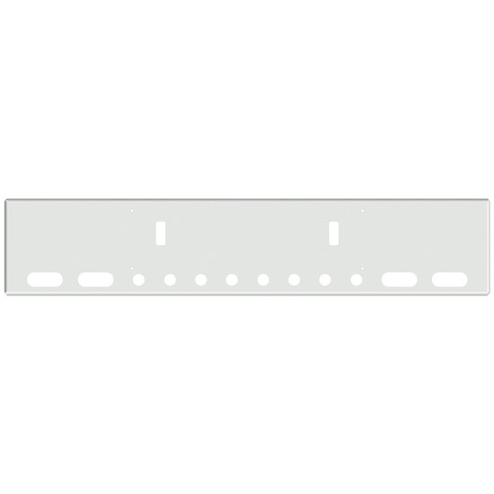 22 Inch Chrome American Eagle Boxed End Bumper With Tow, 4 Oval, 8 Round 2 Inch Light Holes In Face And 1 Round 2 Inch Light Hole Each End For Western Star 4700Sf