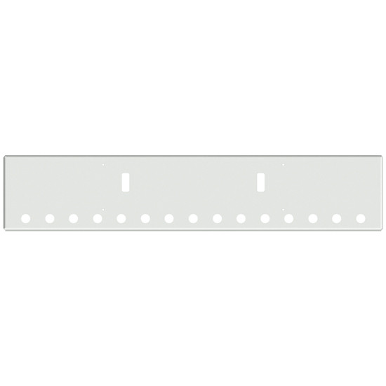 22 Inch Chrome American Eagle Boxed End Bumper With Tow, 15 Round 2 Inch Light Holes In Face And 1 Round 2 Inch Light Hole Each End For Western Star 4700Sf