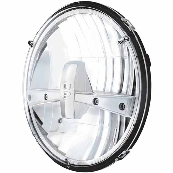 7 Inch Round High Power LED Dual Function Headlight With 5 Phillips Lumi LEDs - Chrome 7 Inch Round High Power LED Dual Function Headlight With 5 Phillips Lumi LEDs - Chrome