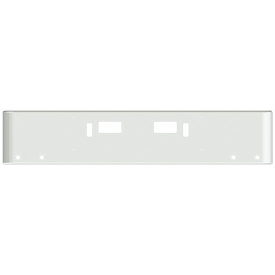 18 Inch Chrome Steel Texas Square Rolled End Bumper With Mounting, Standard Step And Tow/Hitch Holes 4 M3 Or P3 Light Holes For Western Star 4700Sf 2013 And Newer