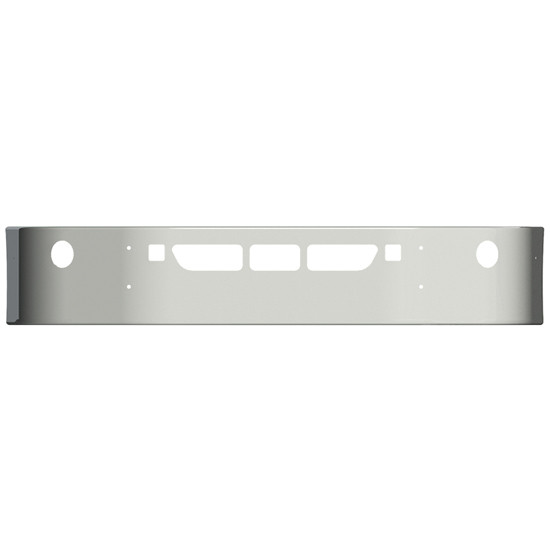 14 Inch Chrome Wrap Around Bumper With Tow, Vent And Fog Light Holes For Volvo Vnr SBA