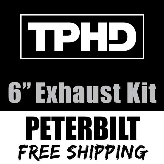 6 Inch Chrome Exhaust Kit With OE Style Elbows By TPHD Fits Peterbilt 379, 378 And 389 Glider