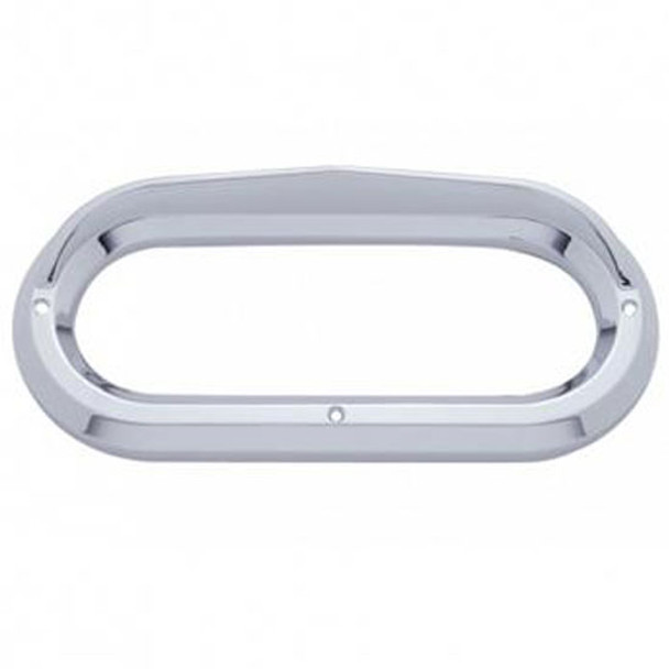 Chrome Oval Bezel W/ Visor for 6 Inch Grommet Mounted Light Chrome Oval Bezel W/ Visor for 6 Inch Grommet Mounted Light