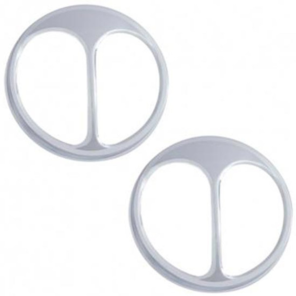 Chrome Cat's Eye Cover For 5 3/4 Inch Round - Pair