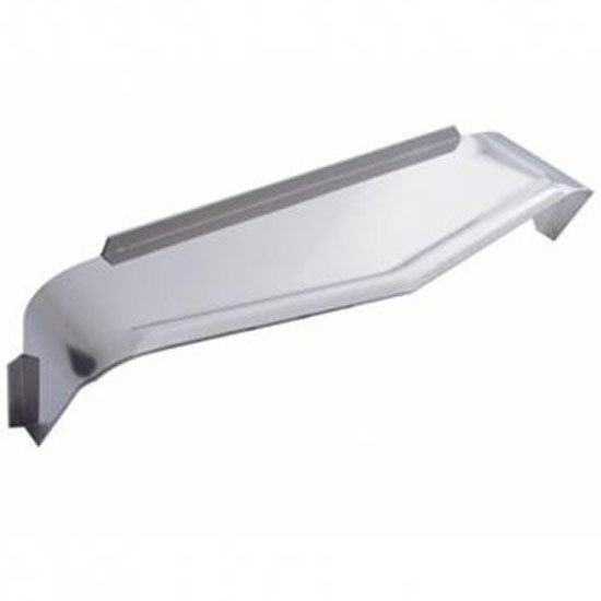 Stainless Steel Visor For 5 X 7 Inch Headlight W/ Ribbed Style Lip
