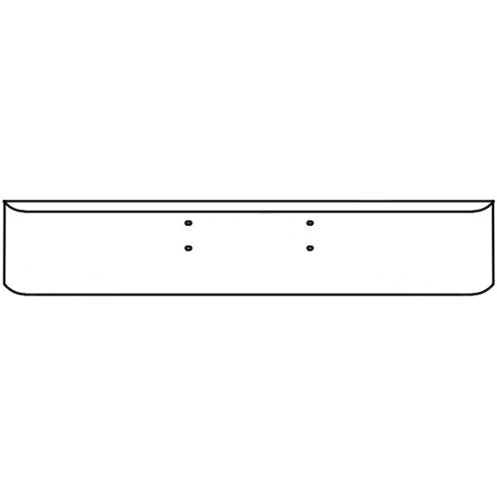 22 Inch Chrome Texas Rolled End Bumper, 10 Gauge For Western Star 4900 Constellation, Heritage 1989-2007