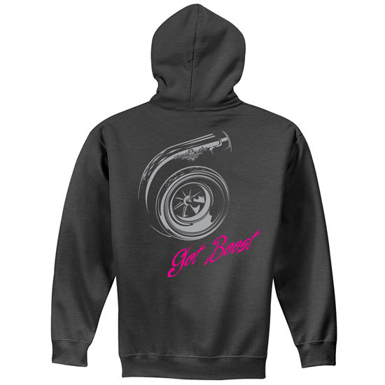 Diesel Life Ladies Turbo Got Boost Charcoal Hoodie