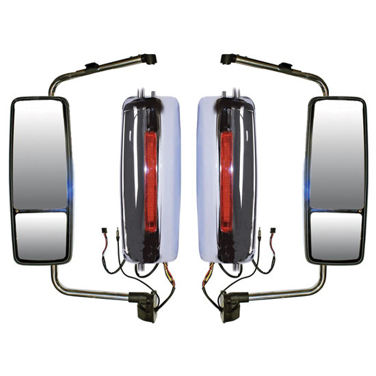 Chrome Power Heated Mirror Assembly For International Prostar