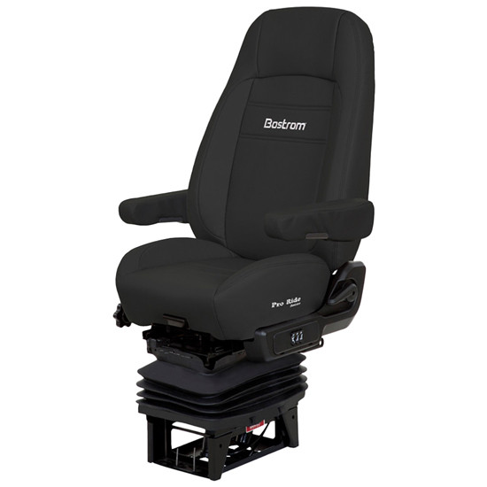 Bostrom Pro Ride Semi-Truck Seat With Standard Base, High Back And Armrests - Ultra-Leather