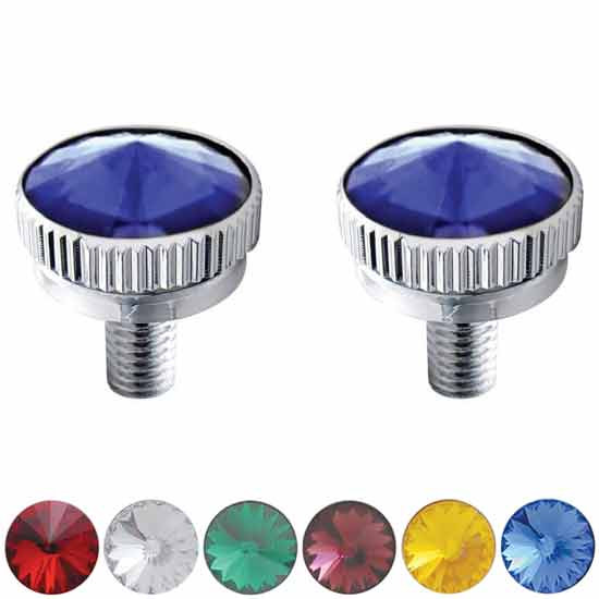 5Mm Chrome Cb Mounting Screws With Jewel Top - 2 Pack