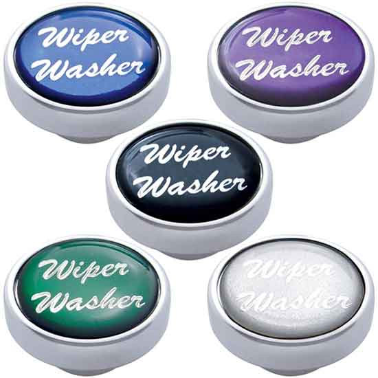Small Chrome Wiper Washer Dash Knob