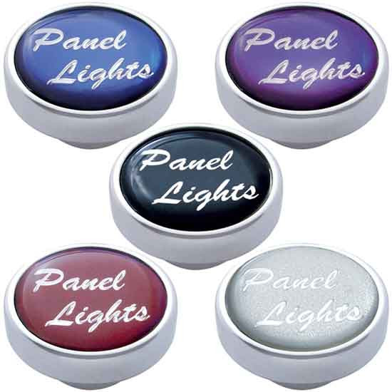 Small Chrome Panel Lights Dash Knob With Glossy Sticker