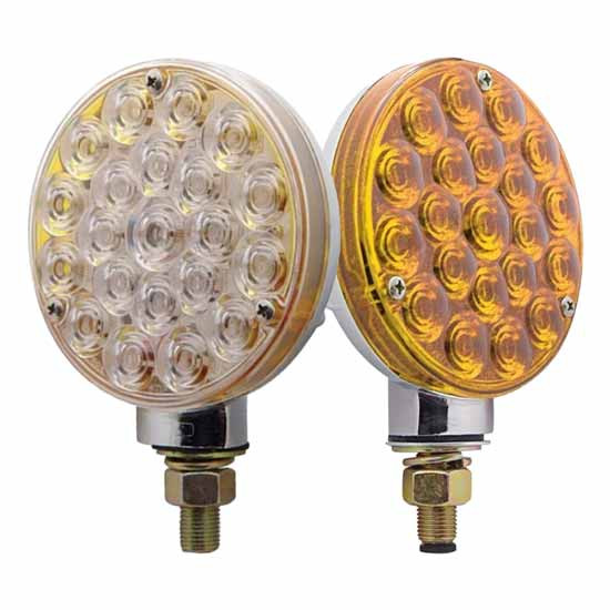 4 Inch 21 Diode Amber Led Turn Signal Light With Bubble Lens