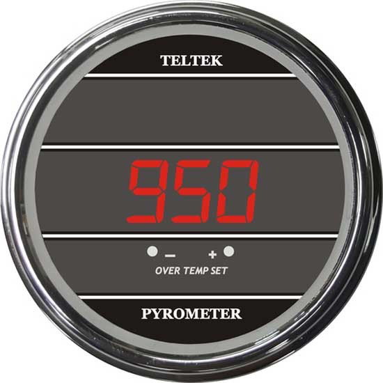 8 Inch Digital 3-3/ Large Pyrometer 40-1850 Degree F With Chrome Bezel