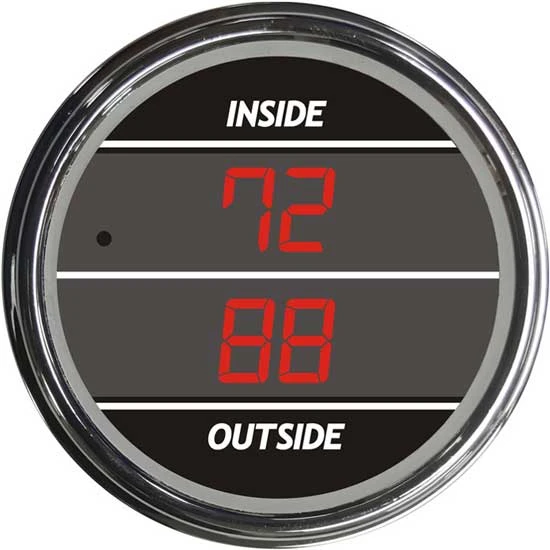 Digital Dual Display Gauge Inside/Outside Air Temperature -99 To 150 F