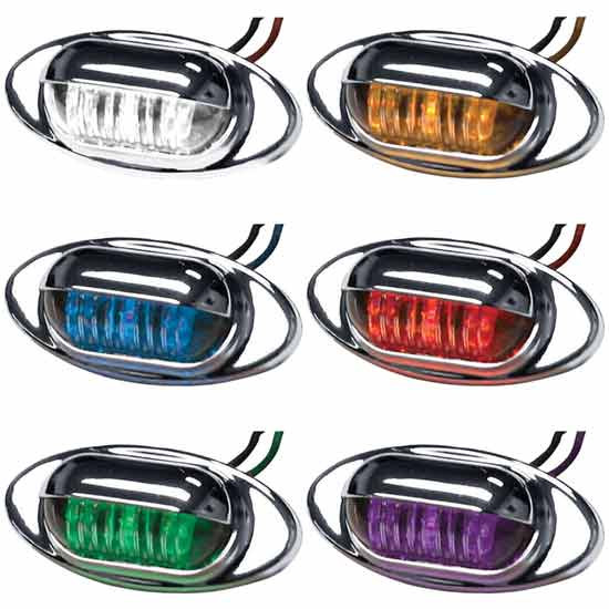 25 Inch 1.25 X 2.56 3 Diode Led License Plate And Step Light