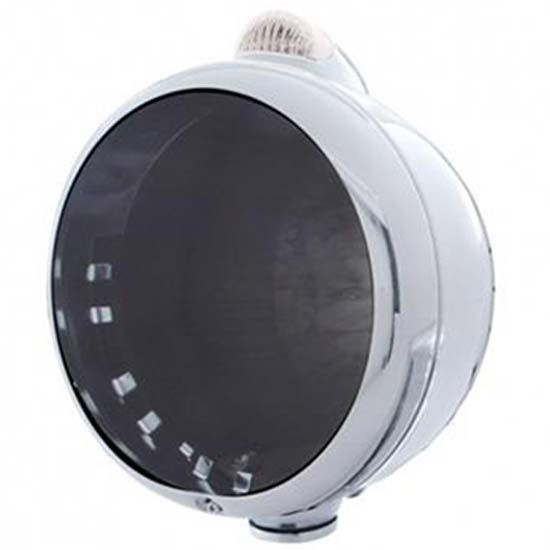 Stainless Steel Guide 682-C Headlight Housing With 5 Diode Led Dual Function Signal Light - With O Bulb