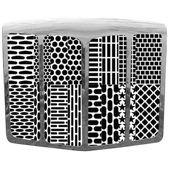 Stainless Steel Custom Punched Grille Inserts For Peterbilt 579