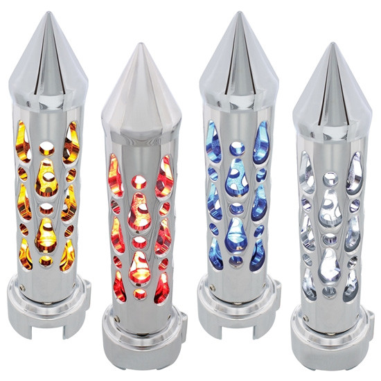 Chrome Brooklyn Spike Gearshift Knob For 9/10 Or 13/15/18 Speed