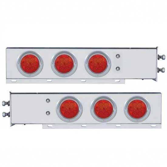 4 Inch Stainless Steel Spring Loaded Rear Light Bar With Bolt Pattern Option And Six Lights