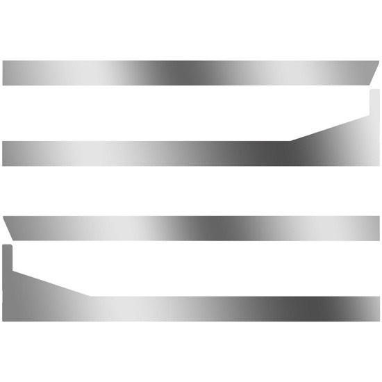 Stainless Steel Blank Ext. Cab - Sleeper Panels For Peterbilt 389 131 Bbc 2011 - 2018