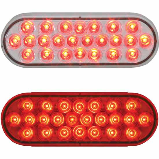 2 Inch 6 1/ Oval Pearl Park / Turn / Clearance Led Lights 24 Diode