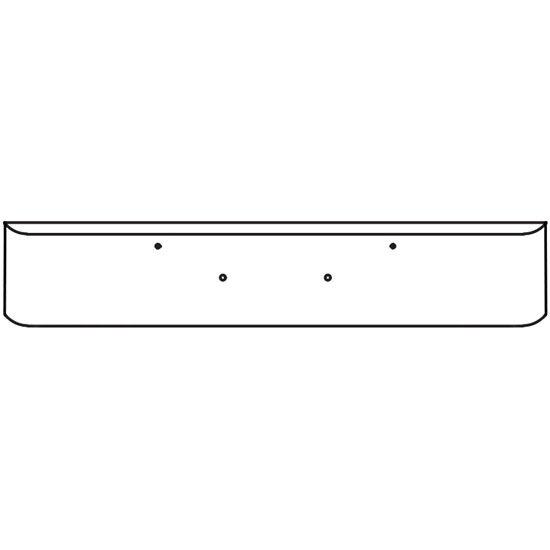 20 Inch Chrome American Eagle Rolled End Bumper, 10 Gauge For Peterbilt SFA 365, 367, 388, 389, 567